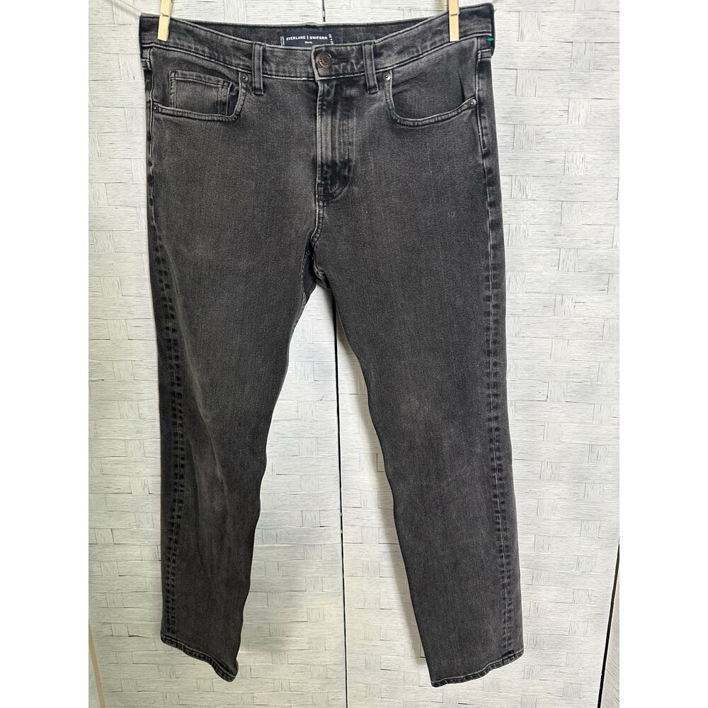 Everlane men's black skinny jeans light wash denim streetwear electric grandpa
